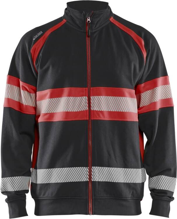 Blåkläder High-Vis sweater 35511158 | Zwart High-Vis Rood | Maat 4XL 7330509838839