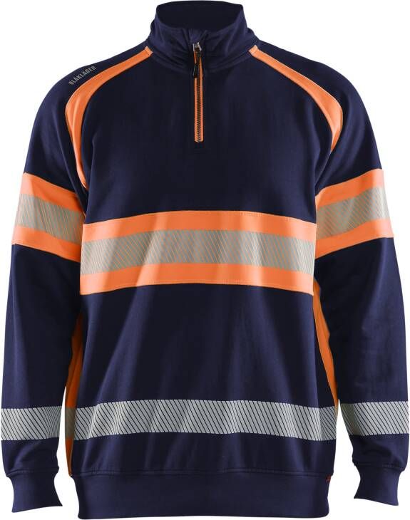 Blåkläder High-Vis Sweater 35531158 | Marineblauw Oranje | Maat 3XL 7330509830697