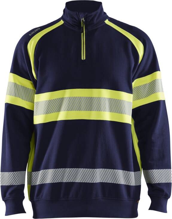 Blåkläder High-Vis Sweater 35531158 | Marine High-Vis Geel | Maat 3XL 7330509830611