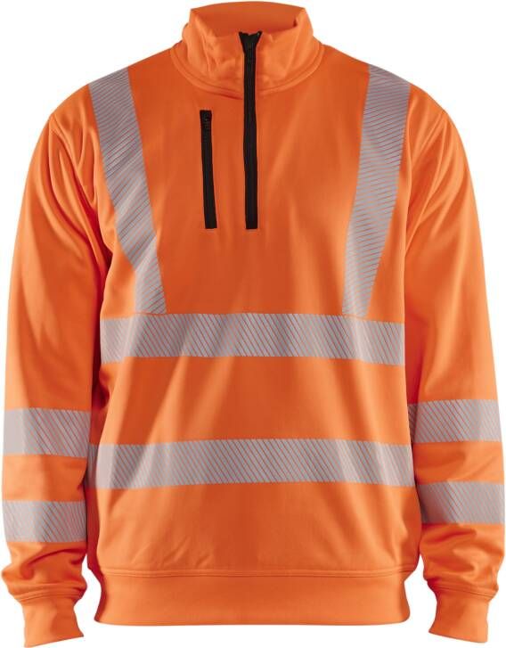 Blåkläder High-Vis Sweatshirt halve rits 35642538 | High-Vis Oranje | Maat 4XL 7330509831533