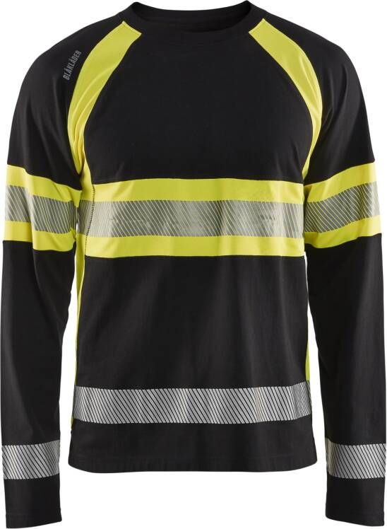 Blåkläder High-Vis T-Shirt lange mouwen 35101030 | Zwart High-Vis Geel | Maat XXL 7330509799390