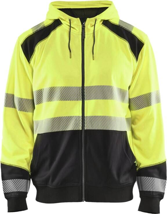Blåkläder Hooded Sweatshirt High-Vis 35462528 | High-Vis Geel Zwart | Maat 4XL 7330509610008