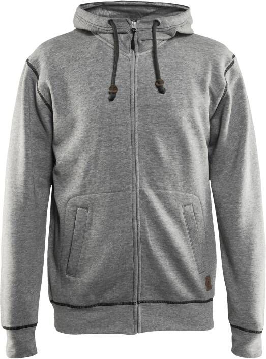 Blåkläder Hooded Sweatshirt met rits 33981157 | Grijs Mêlee | Maat 3XL 7330509478042