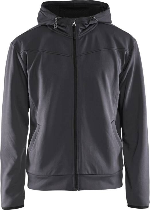 Blåkläder Hoodie met rits 33632526 | Medium Grijs Zwart | Maat 3XL 7330509685105