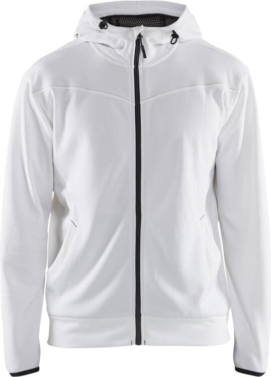 Blåkläder Hoodie met rits 33632526 | Wit Donkergrijs | Maat 3XL 7330509644379