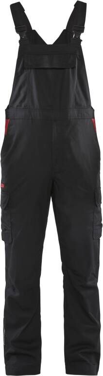 Blåkläder Industrie bretelbroek 26441832 | Zwart Rood | 7330509762110