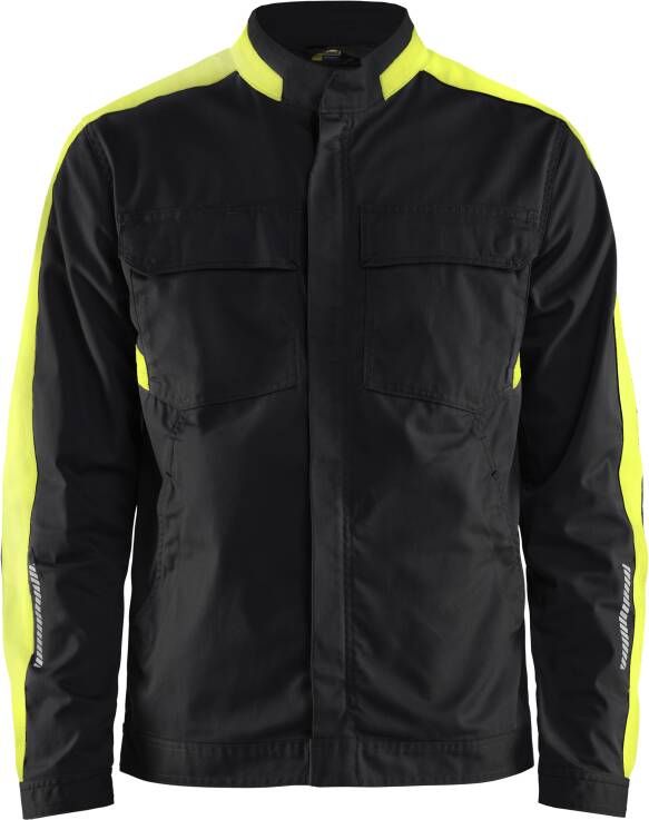 Blåkläder Industrie jack stretch 44441832 | Zwart High-Vis Geel | Maat 3XL 7330509761304