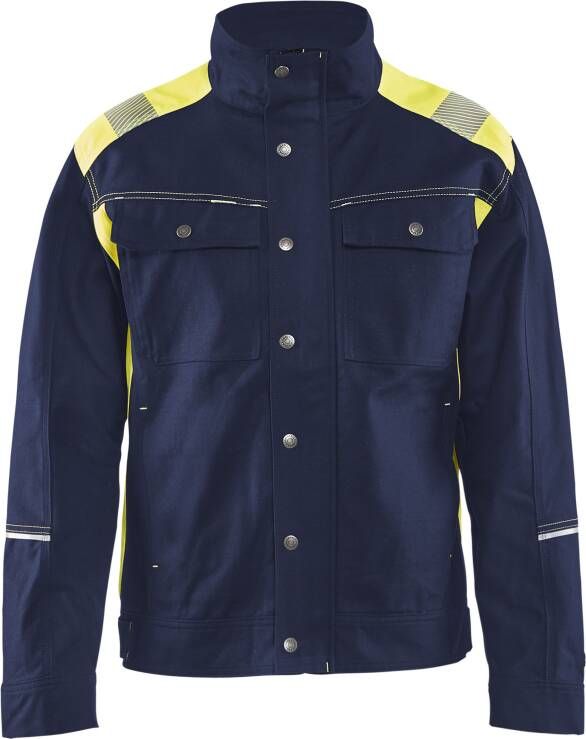 Blåkläder Jack. Ongevoerd Visible 40951370 | Marine High-Vis Geel | Maat XXL 7330509574379