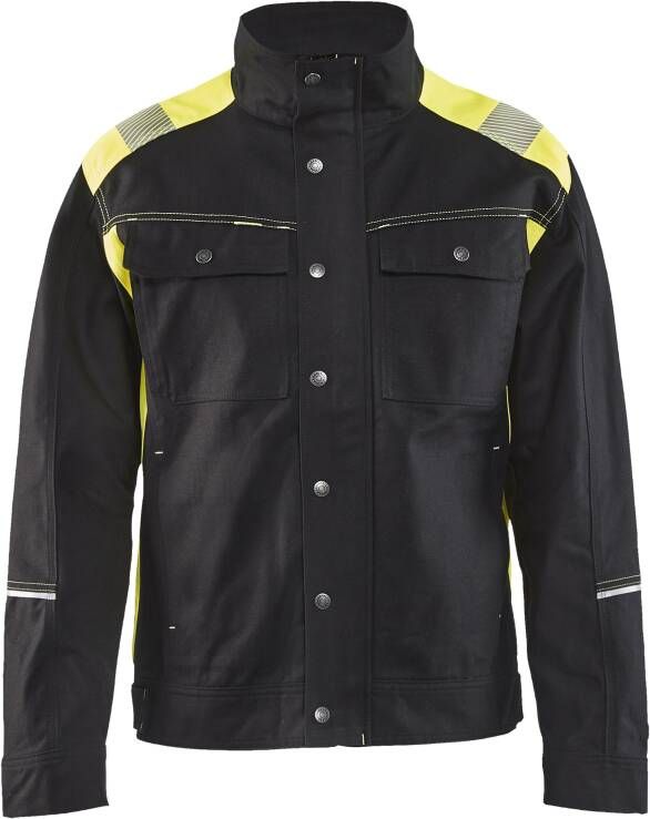 Blåkläder Jack. Ongevoerd Visible 40951370 | Zwart High-Vis Geel | Maat 4XL 7330509534663