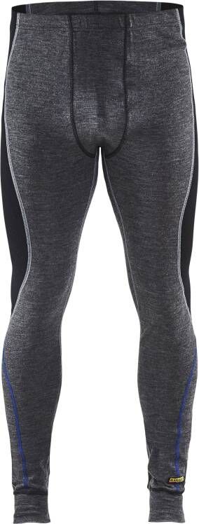 Blåkläder Lange onderbroek 100% merino WARM 18491732 | Medium Grijs Zwart | Maat 4XL 7330509423417