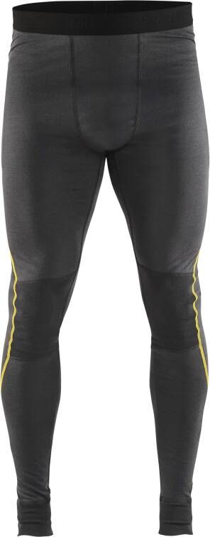 Blåkläder Lange onderbroek 100% merino XLIGHT 18441734 | Donkergrijs Geel | Maat 4XL 7330509595107