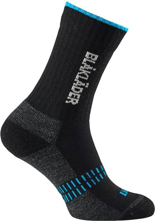 Blåkläder Light Sokken 2191 | Zwart Neonblauw | Maat 36-39 7330509462676