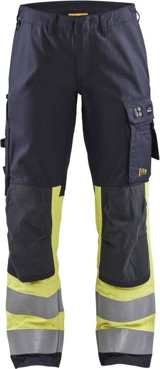 Blåkläder Multinorm dameswerkbroek Inherent met stretch 71871512 | Marine High-Vis Geel | 7330509805565