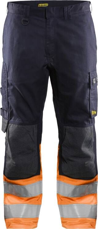Blåkläder Multinorm inherent werkbroek 14881513 | Marineblauw Oranje | 7330509720479