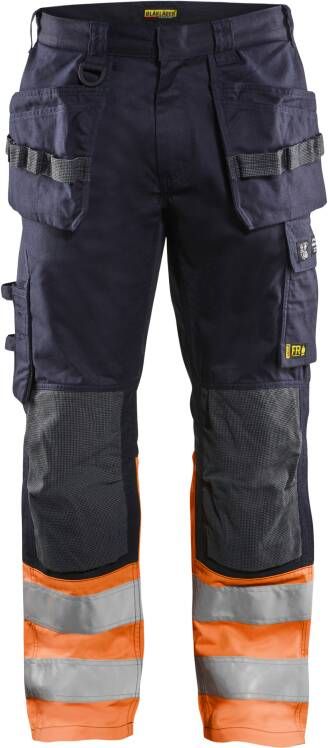 Blåkläder Multinorm inherent werkbroek 14891513 | Marineblauw Oranje | 7330509720622