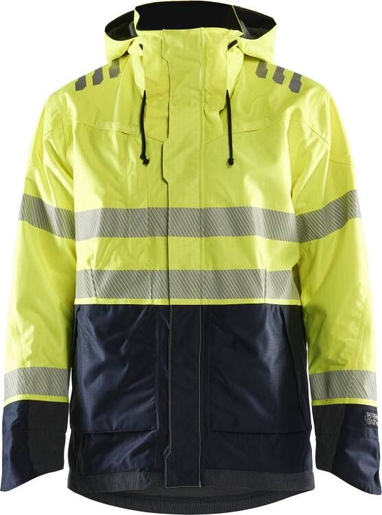 Blåkläder Multinorm shelljack 40881532 | High-Vis Geel Marineblauw | Maat XXL 7330509783900