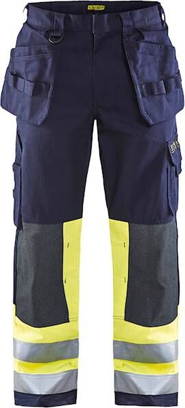 Blåkläder Multinorm werkbroek 14791514 | Marine High-Vis Geel | 7330509551660