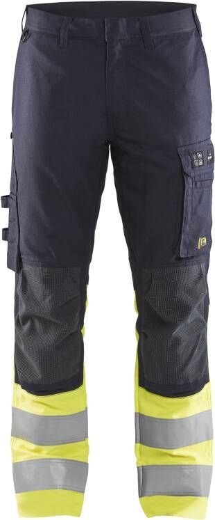 Blåkläder Multinorm werkbroek Inherent met stretch 17871512 | Marine High Vis Geel | 7330509805152