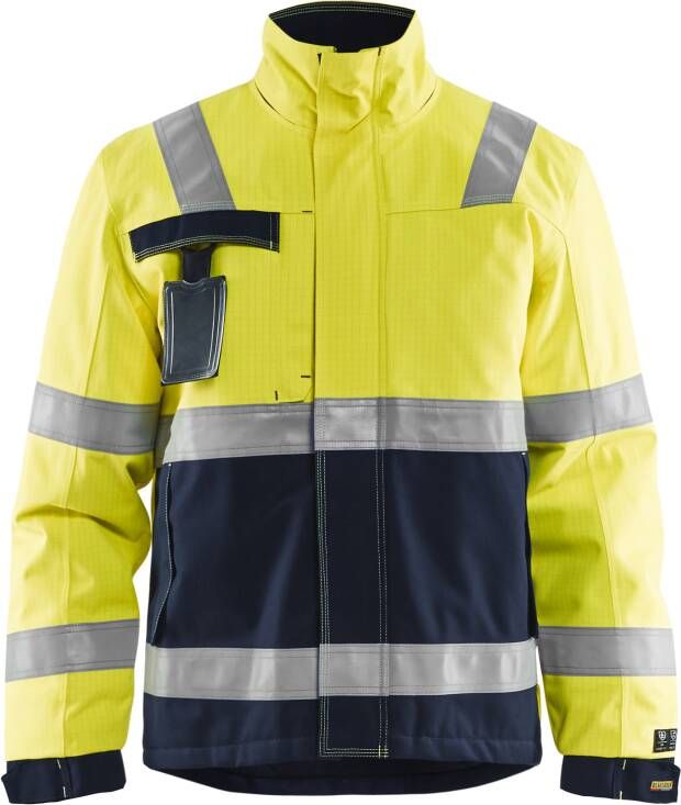 Blåkläder Multinorm Winterjas 40681530 | High-Vis Geel Marineblauw | Maat 3XL 7330509391211