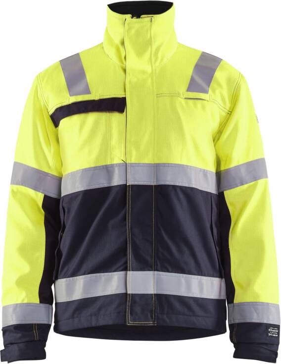 Blåkläder Multinorm Winterjas 40691514 | High-Vis Geel Marineblauw | Maat 4XL 7330509552094