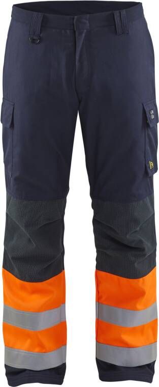 Blåkläder Multinorm winterwerkbroek 18691513 | Marineblauw Oranje | 7330509716816