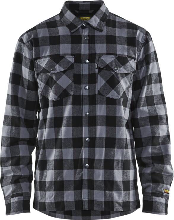 Blåkläder Overhemd flanel 32251131 | Donkergrijs Zwart | Maat 4XL 7330509414118