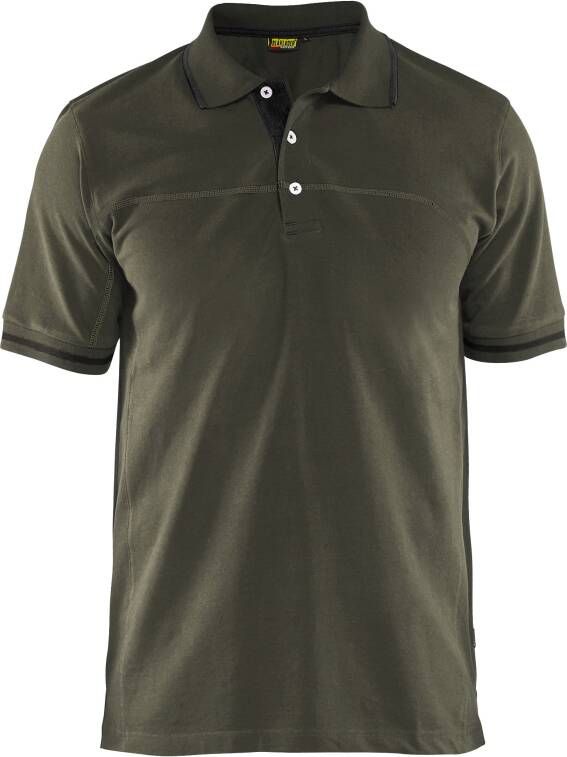Blåkläder Poloshirt 33891050 | Groen Zwart | Maat 4XL 7330509553480