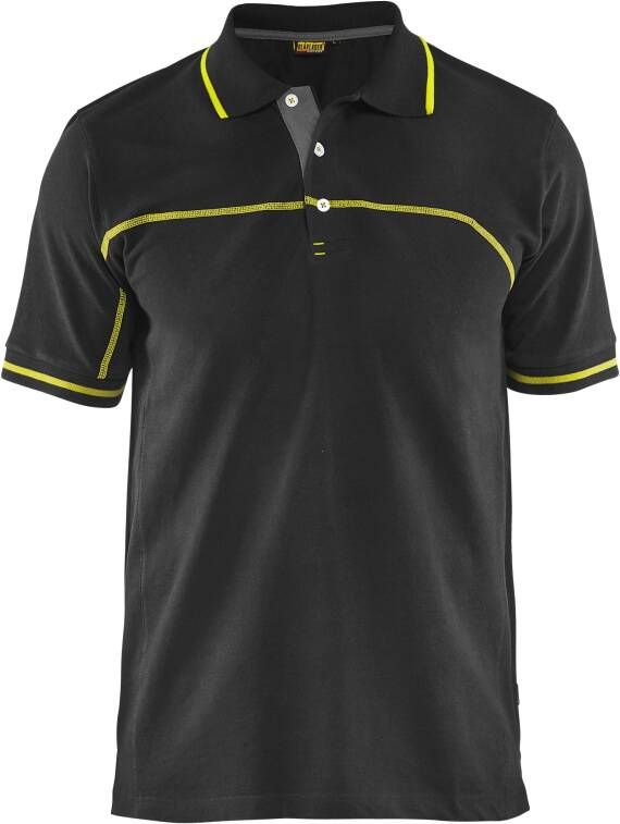 Blåkläder Poloshirt 33891050 | Zwart High-Vis Geel | Maat 3XL 7330509553718