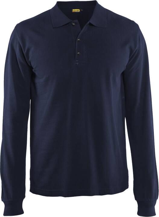 Blåkläder Poloshirt lange mouw 33881050 | Marineblauw | Maat 3XL 7330509482032