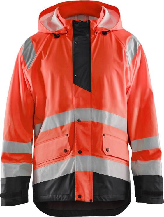 Blåkläder Regenjas High-Vis LEVEL 1 43232000 | High-Vis Rood Zwart | Maat 3XL 7330509656433
