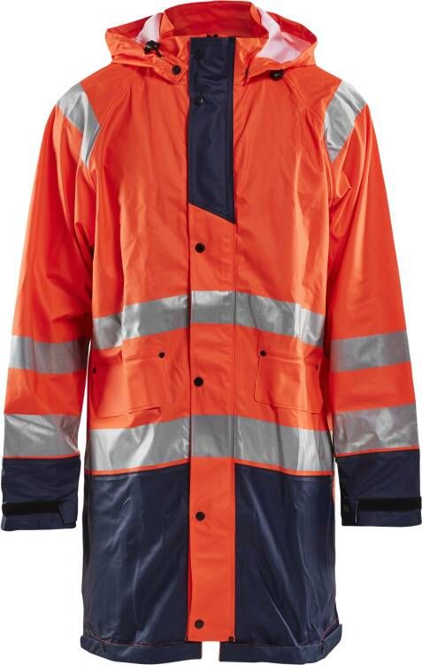 Blåkläder Regenjas High-Vis LEVEL 1 43242000 | High-Vis Oranje Marineblauw | Maat XXL 7330509571156