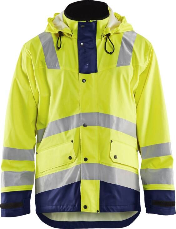 Blåkläder Regenjas High-Vis LEVEL 2 43022003 | High-Vis Geel Marineblauw | Maat 4XL 7330509570425