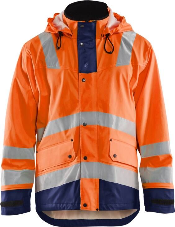 Blåkläder Regenjas High-Vis LEVEL 2 43022003 | High-Vis Oranje Marineblauw | Maat XXL 7330509570647