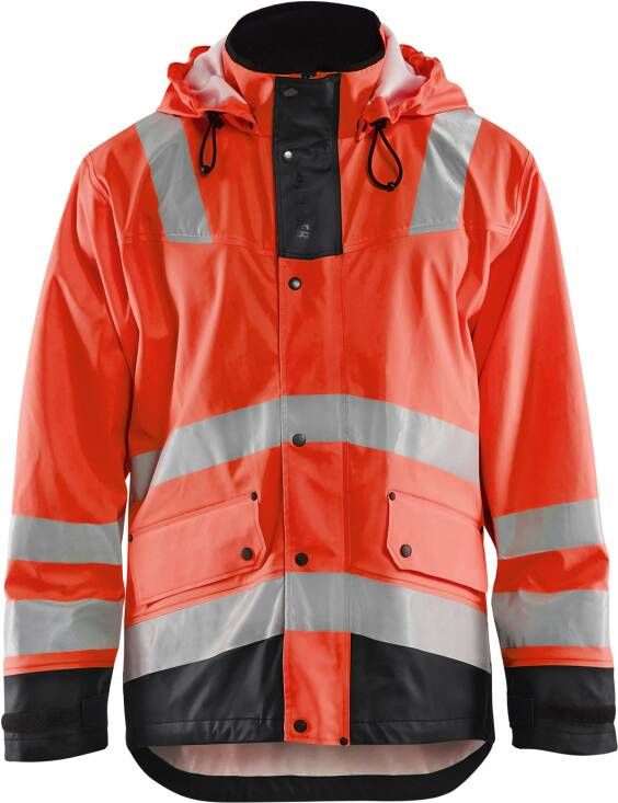 Blåkläder Regenjas High-Vis LEVEL 2 43022003 | High-Vis Rood Zwart | Maat XXL 7330509570722