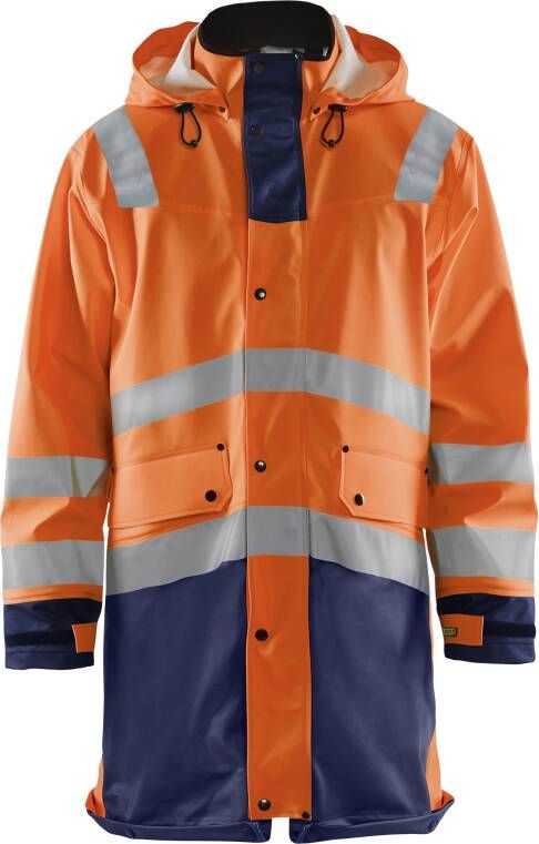 Blåkläder Regenjas High-Vis LEVEL 3 43262005 | High-Vis Oranje Marineblauw | Maat XXL 7330509570401