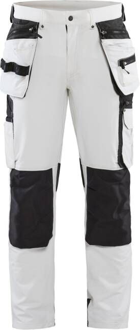 Blåkläder Schildersbroek met 4-weg stretch 10791645 | Wit Donkergrijs | 7330509743416