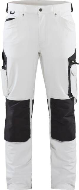 Blåkläder Schildersbroek met 4-weg stretch 10891645 | Wit Donkergrijs | 7330509743720