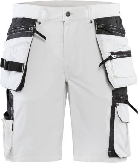 Blåkläder Schildersshort met 4-weg stretch 10881645 | Wit Donkergrijs | 7330509750193
