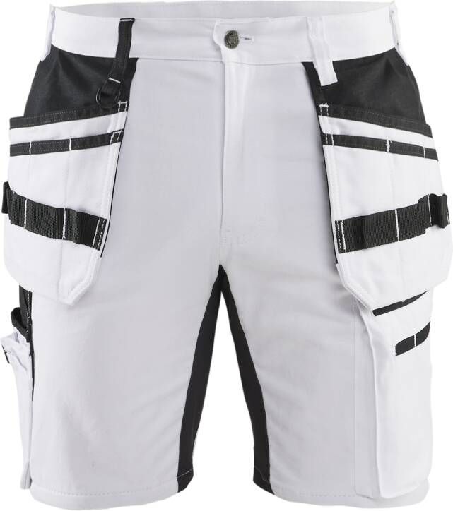 Blåkläder Schildersshort met stretch X1900 19111000 | Wit Zwart | 7330509827635