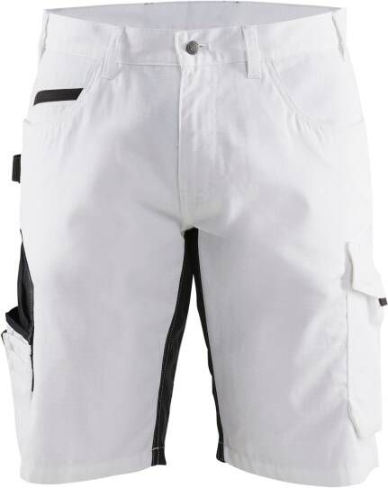 Blåkläder Schildersshorts met stretch 10941330 | Wit Donkergrijs | 7330509748428