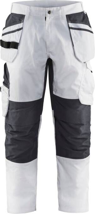 Blåkläder Schilderswerkbroek met stretch en spijkerzakken 10961033 | Wit Donkergrijs | 7330509658918