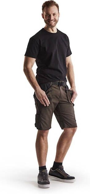 Blåkläder Service short met spijkerzakken 14941330 | Bruin Zwart | 7330509688618