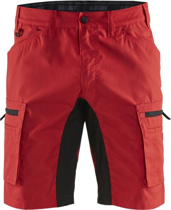 Blåkläder Service short stretch 14491845 | Rood Zwart | 7330509586655