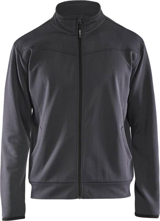 Blåkläder Service Sweatshirt met rits 33622526 | Medium Grijs Zwart | Maat XXL 7330509685099