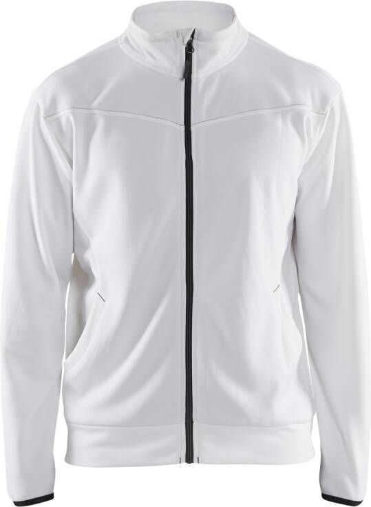 Blåkläder Service Sweatshirt met rits 33622526 | Wit Donkergrijs | Maat XXL 7330509644362