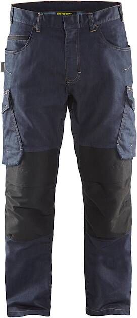 Blåkläder Service werkbroek denim 14971141 | Marineblauw Zwart | 7330509554814