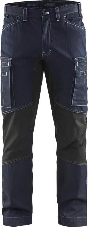 Blåkläder Service werkbroek denim stretch 14591142 | Marineblauw Zwart | 7330509485903