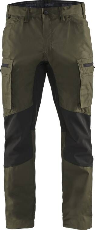 Blåkläder Service werkbroek met stretch 14591845 | Groen Zwart | 7330509645987