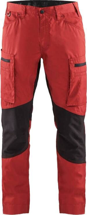 Blåkläder Service werkbroek met stretch 14591845 | Rood Zwart | 7330509498071