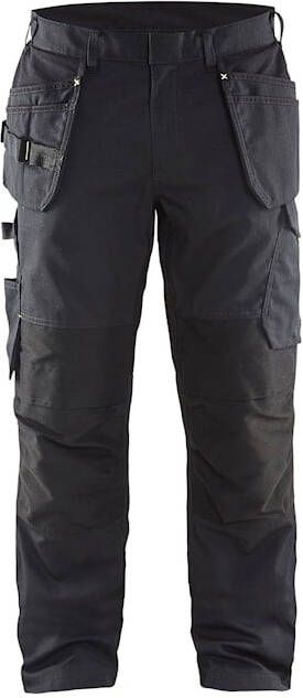 Blåkläder Service werkbroek met stretch en spijkerzakken 14961330 | Zwart High-Vis Geel | 7330509548585